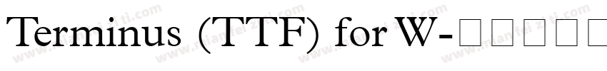 Terminus (TTF) for W字体转换